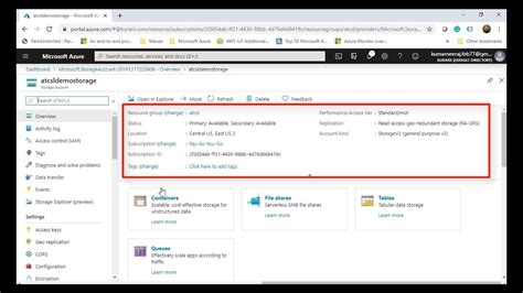 Understanding Azure Storage Part 02 Demo Youtube