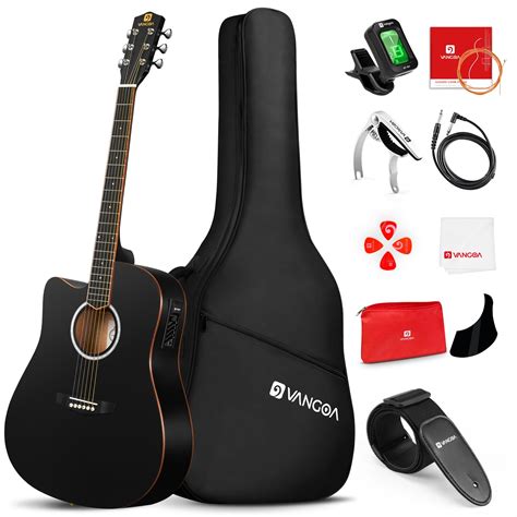 Buy Vangoa Left Handed Acoustic Electric Guitar Kit For Adult Beginner