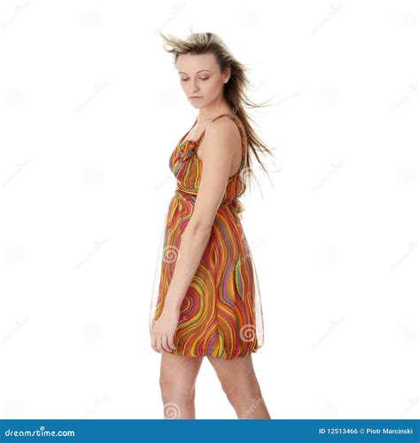 Beautiful Girl Model In Summer Dress Stock Photo Image Of Cute