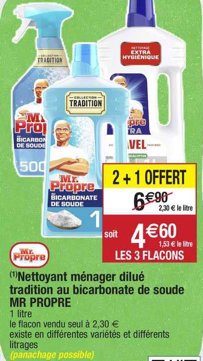 Offre Nettoyant M Nager Dilu Bicarbonate Mr Propre Offert Chez Cora