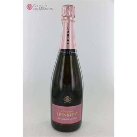 Champagne Henriot Rosé 2012 brut au meilleur prix