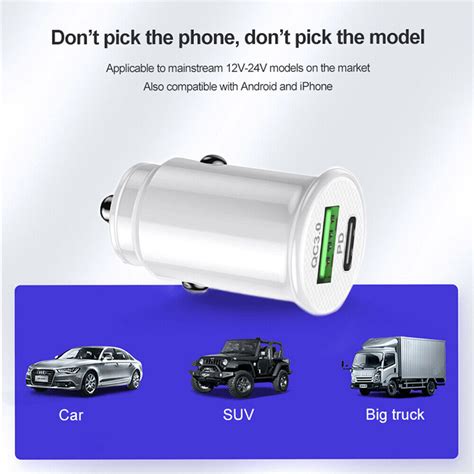 Fast Car Charger 2 Port Usb Type C Universal Socket Adapter For Iphone Samsung Ebay