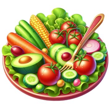 Salad Vegetables Lettuce Vector Hd PNG Images Vegetable Salad Food