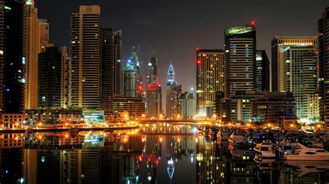 Fondos De Pantalla Luces Paisaje Urbano Noche Edificio Reflexi N