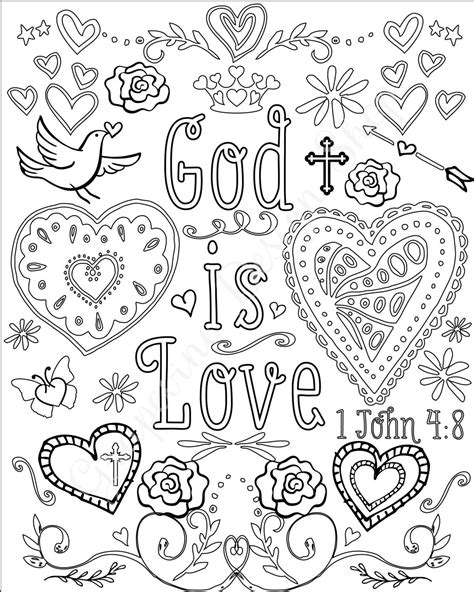 Bible Verse Coloring Pages Scripture Coloring Pages Set Of 5 Instant Download Christian Coloring