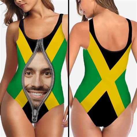 Custom Jamaica Swimsuit With Portrait Photo Teezalo