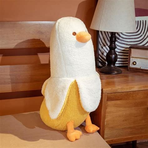 Qiilu Jouet En Peluche De Canard Banane Jouet En Peluche Canard Banane