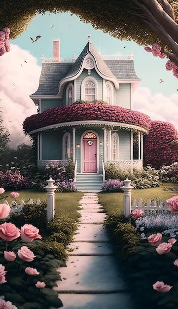 Premium Photo | The house of the pink door