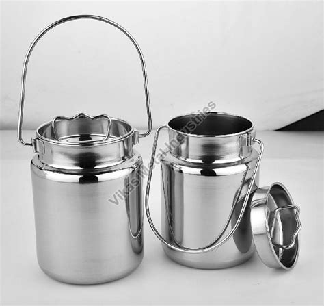 Polished Plain Steel Milk Can Container Feature Anti Corrosive