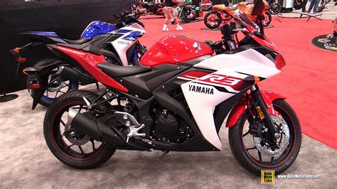 2015 Yamaha YZF R3 Red White Walkaround 2014 New York Motorcycle