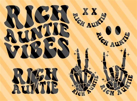 Rich Auntie Vibes Svg Rich Auntie Svg Aunt To Be Svg One Etsy