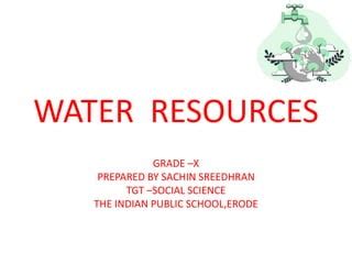 WATER RESOURCES CLASS X CHAPTER 3 PPT