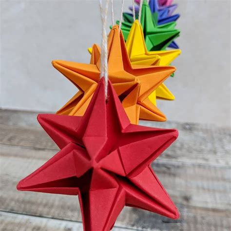 Origami Star Christmas Tree Bauble Eco Friendly Recycled - Etsy