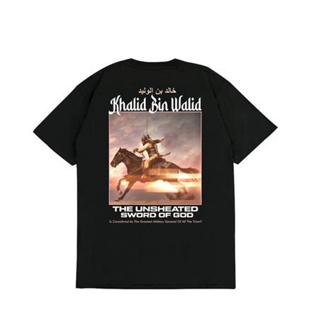 Jual Gilan Kaos KHALID BIN WALID SAHABAT NABI T Shirt Dakwah Muslim V2