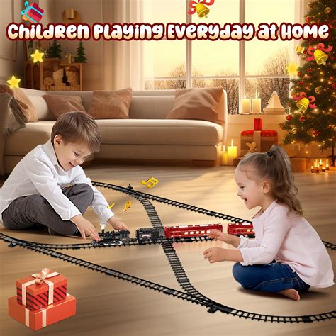 Hot Bee Train Set Christmas Train W Luxury Tracks Metal Train Toys