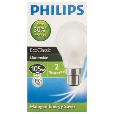 Philips Eco Classic Bayonet Light Bulb W Frosted Halogen Reviews