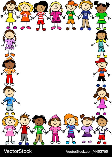 Seamless Kids Friendship Pattern 2 Royalty Free Vector Image