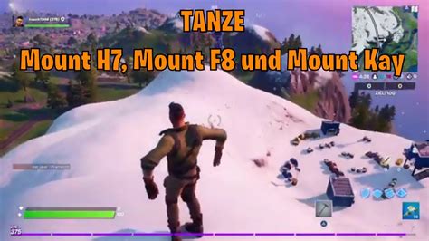 Tanze Auf Der Spitze Von Mount H Mount F Und Mount Kay Fortnite