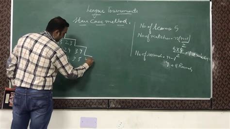 League Tournament Fixture Staircase Method And Cyclic Method YouTube