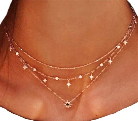 Naszyjnik choker boho złoty gwiezdny celebrytka 15750762298 Allegro pl