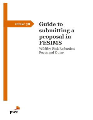 Fillable Online Guide To Submitting A Proposal In Fesims Ministry Of