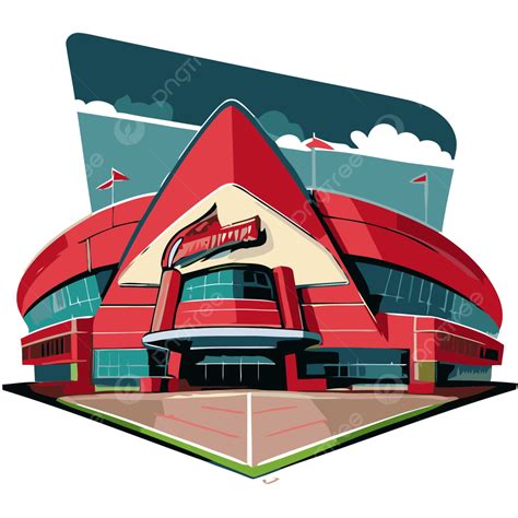 Stadion Mata Panah Vektor Stiker Clipart Carolina Cardinals Arena