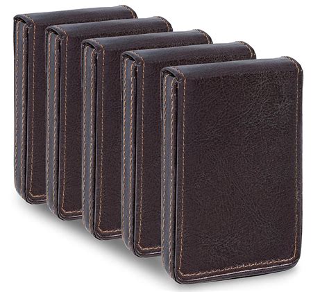 Nisun Pack Leather Pocket Sized Flap Vertical Style Magnetic Credit