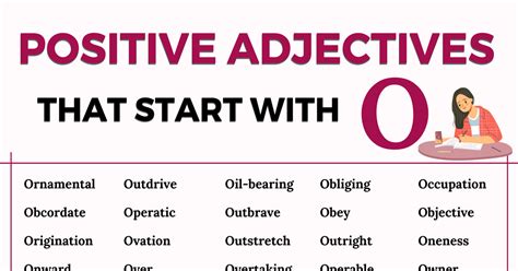 188 Positive Adjectives That Start With O In English • 7esl