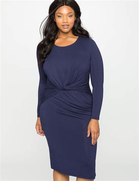 Twist Detail Jersey Dress Womens Plus Size Dresses Plus Size