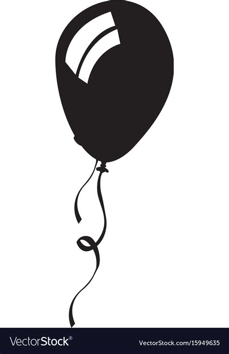 Isolated balloon silhouette Royalty Free Vector Image