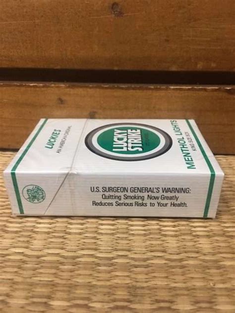 Lucky Strike Luckies Menthol Lights King Size Cigarette Hard Pack