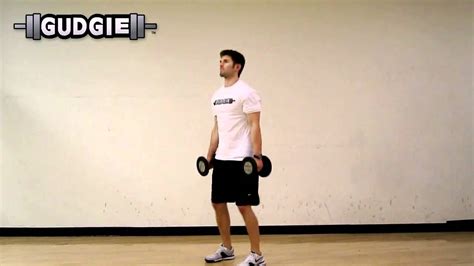 Squat With Dumbbell Bicep Curl To Shoulder Press Youtube