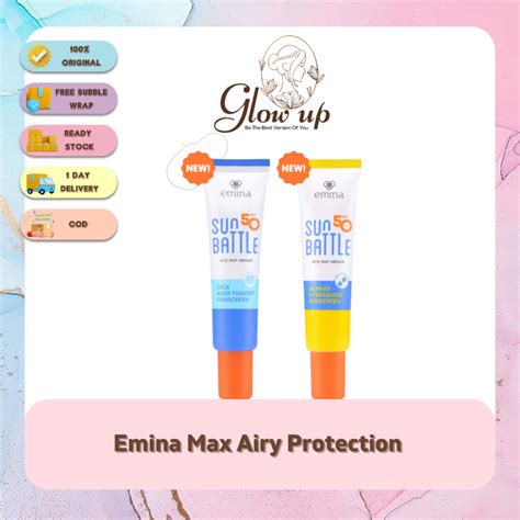 Jual Emina Max Airy Protection Duo Sun Battle Spf 50 Pa Barrier