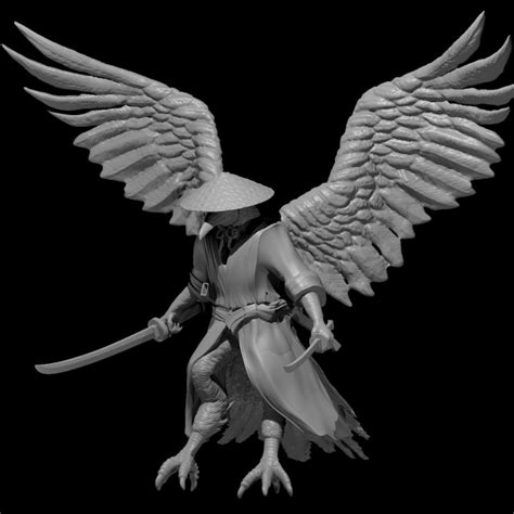 3d Printable Tengu By Miguel Zavala