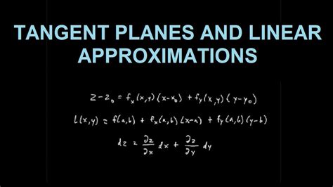 Tangent Planes And Linear Approximations YouTube