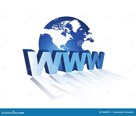 3D World wide web [WWW] stock illustration. Illustration of asia - 2680551