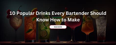 10 Popular Drinks Every Bartender Should Know How To Make Talent