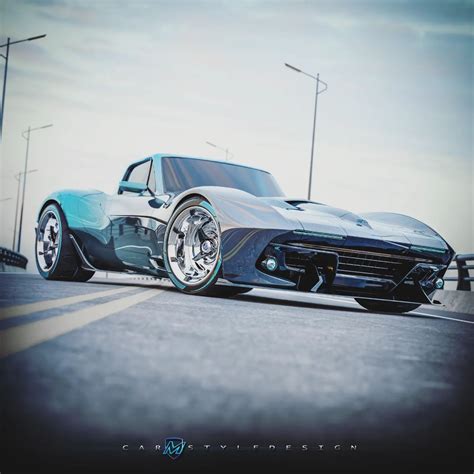 CGI 1967 Chevy Corvette C2 Looks Like Slammed Widebody Craziness