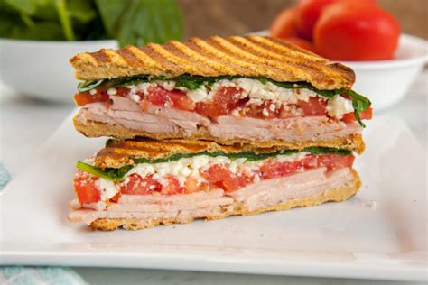 Mediterranean Turkey Panini Martin S Famous Potato Rolls And Bread