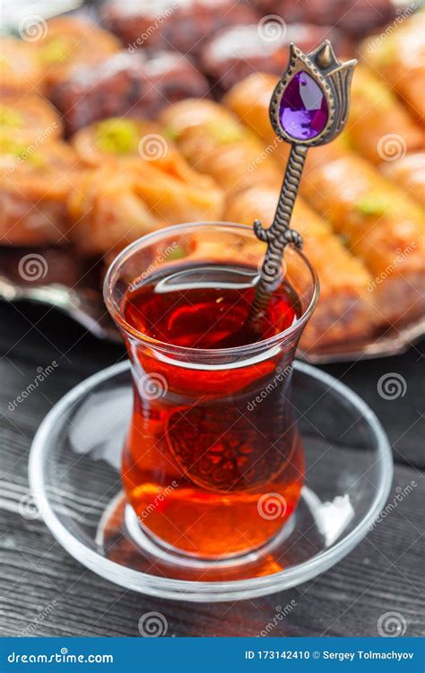 Turkish Tea in Traditional Glass. Creative Photo Stock Photo - Image of ...