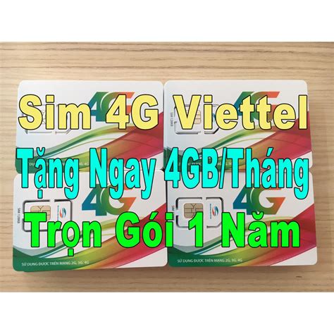 Sim 4G Viettel Trọn Gói 1 Năm 4GB Tháng Gói D500 Shopee Việt Nam