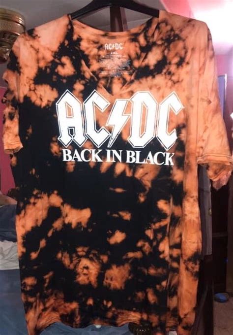 Acid Wash Acdc Shirt Acdc Shirt Bleach T Shirts Retro Outfits