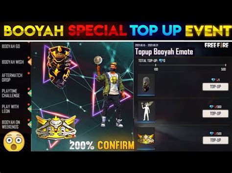 NEXT TOP UP EVENT BOOYAH SPECIAL TOPUP EVENT NEXT TOPUP EVENT FREE