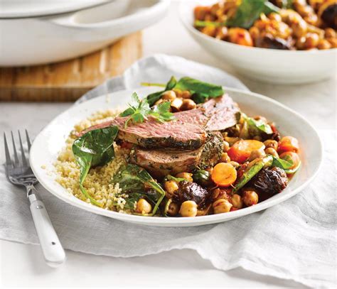 Grilled Lamb Rump With Quick Braised Chickpeas Healthy Food Guide