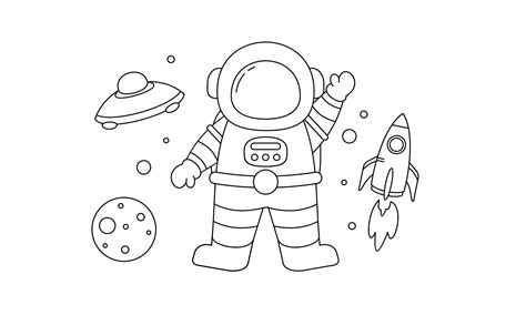 Dibujo De Astronauta Para Colorear E Imprimir Dibujos Y Colores Images