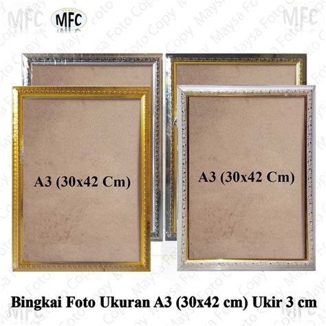 Jual Bingkai Foto A X Cm Full Ukir Emas Silver Coklat Putih Emas