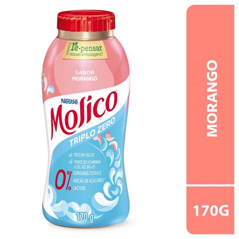 Iogurte Desnatado Morango Zero Lactose Molico Frasco G P O De A Car