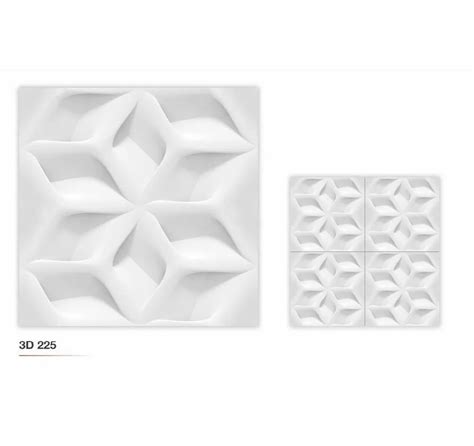 White Digital 3d Ceramic Wall Tile Thickness 5 Mm Size 600 X 600 Mm