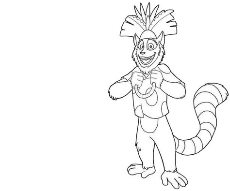 Madagascar Coloring Pages King Julien Coloring Home