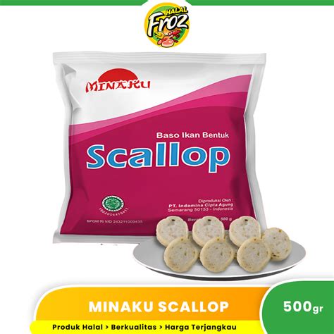 Jual Minaku Scallop Bakso Ikan Bentuk Scallop Kemasan 500gr HFPRS